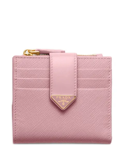 Prada small saffiano and smooth leather wallet Pink 1ML0472DYG