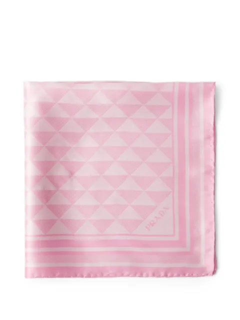 Prada jacquard silk scarf 55x55 Pink 1FF0042C81