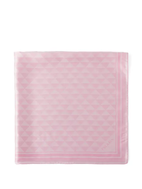 Prada jacquard silk scarf 90x90 Pink 1FF0012C81