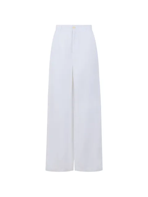 120% Lino linen palazzo trousers White 33ALIW29P6000G305D00