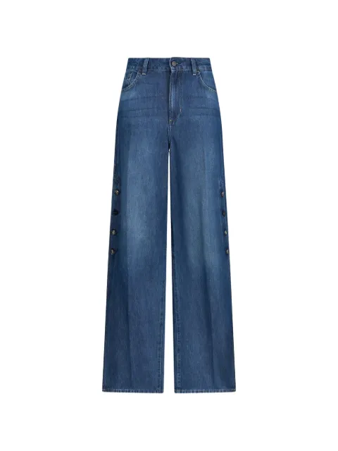 LIU JO buttoned-detail belt-loop jeans Blue UA6168DS079