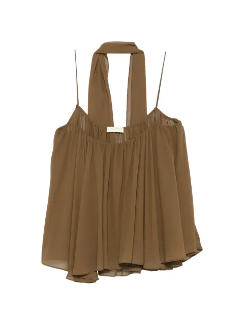 De La Vali Agapito draped top Brown DS2672