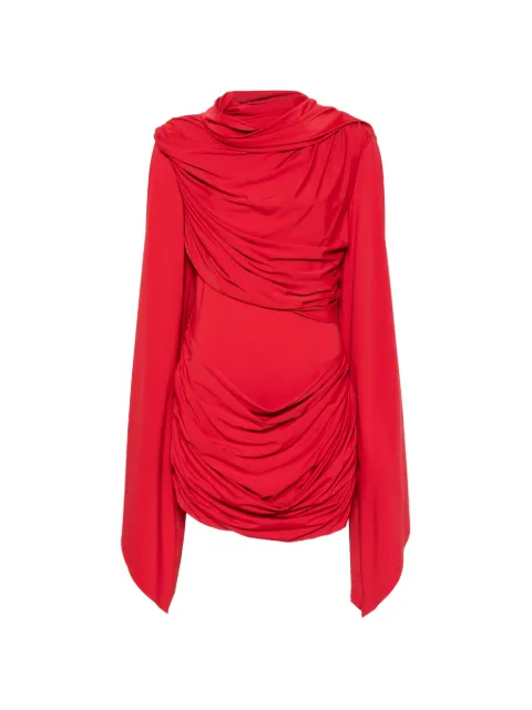 De La Vali Perisa draped-detail mini dress Red DS2629