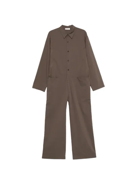 Amomento button-up long-sleeve jumpsuit Brown AM26SSM18PTKHM