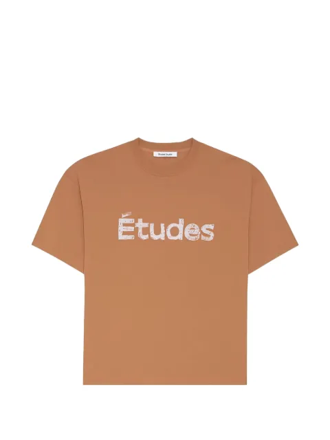 Études Studio logo-detail T-shirt Brown E26MMTSH13263