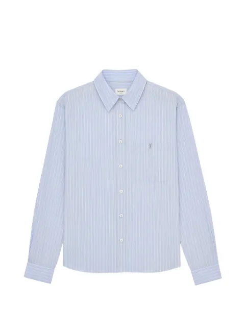 Saint Laurent stripe-pattern blouse Blue 861080Y7J66
