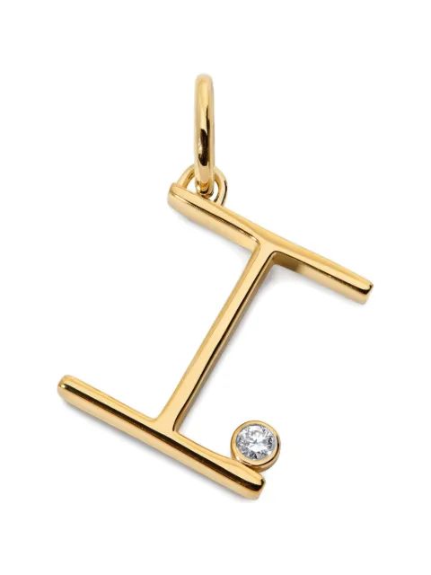 Monica Vinader Solitaire diamond initial pendant Gold GPPTVDIILGD