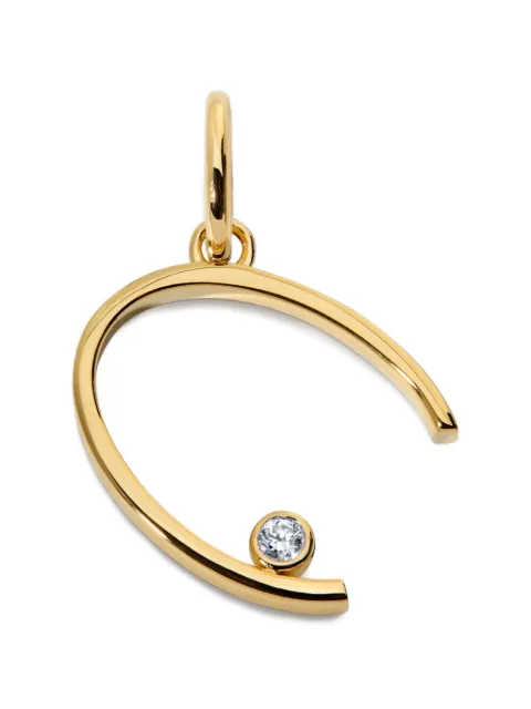 Monica Vinader Solitaire initial pendant Gold GPPTVDICLGD