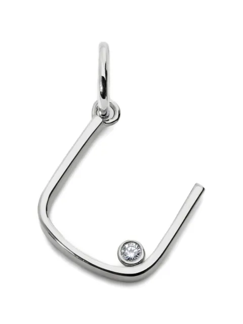 Monica Vinader Solitaire diamond initial pendant Silver SSPTVDIULGD