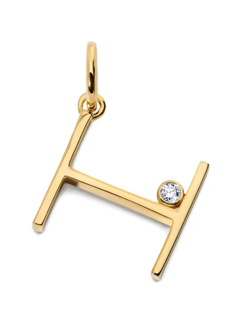 Monica Vinader initial diamond pendant Gold GPPTVDIHLGD