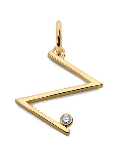 Monica Vinader diamond initial pendant Gold GPPTVDIZLGD
