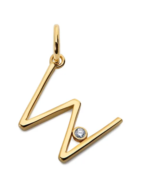 Monica Vinader diamond initial pendant Gold GPPTVDIWLGD