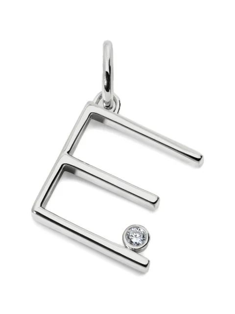 Monica Vinader diamond initial pendant Silver SSPTVDIELGD
