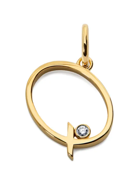 Monica Vinader Solitaire initial pendant Gold GPPTVDIQLGD