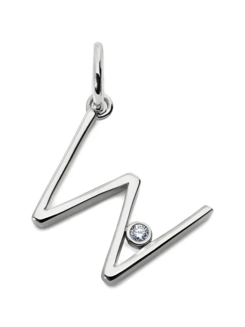 Monica Vinader Initial W solitaire-diamond pendant Silver SSPTVDIWLGD