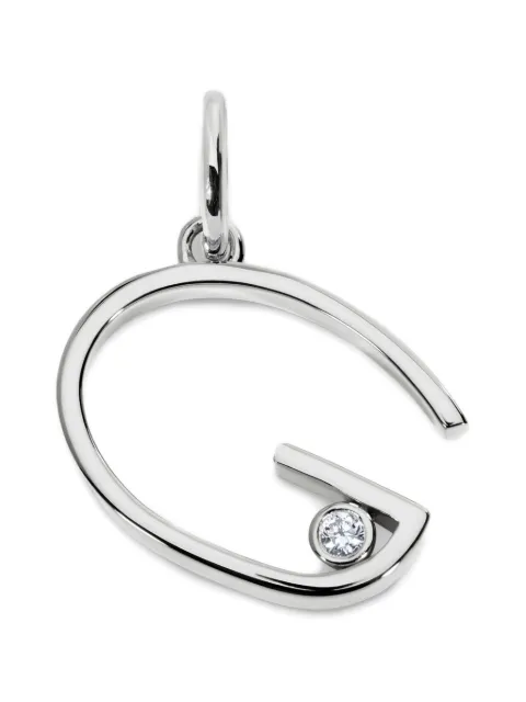 Monica Vinader Initial G solitaire-diamond pendant Silver SSPTVDIGLGD