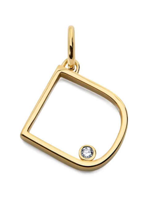 Monica Vinader Initial D solitaire-diamond pendant Gold GPPTVDIDLGD