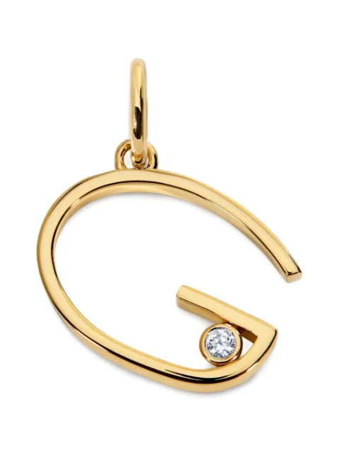 Monica Vinader Initial G solitaire-diamond pendant Gold GPPTVDIGLGD