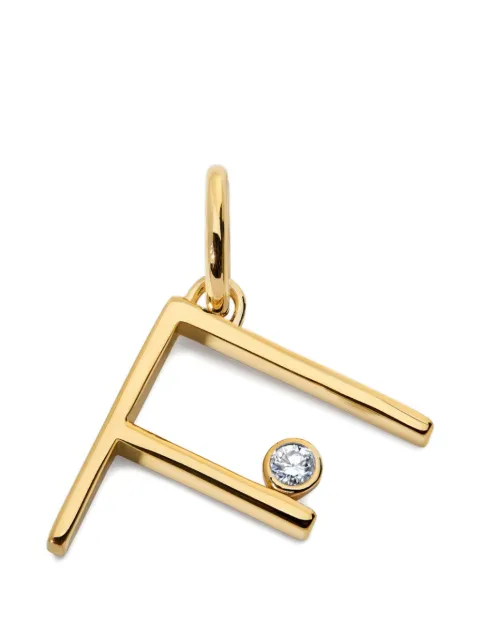 Monica Vinader Initial F solitaire-diamond pendant Gold GPPTVDIFLGD