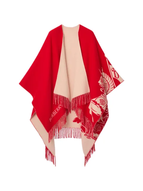 Burberry EKD wool cashmere cape Red 8118759
