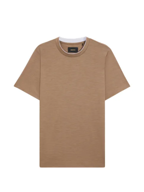 BOSS double-collar T-shirt Neutrals 50549333