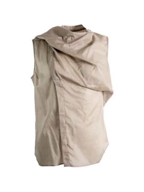 Rick Owens draped sleeveless shirt Neutrals RP01F6136CV