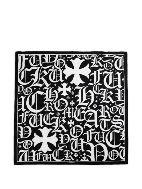 Chrome Hearts cross logo scarf Black CHRM0802