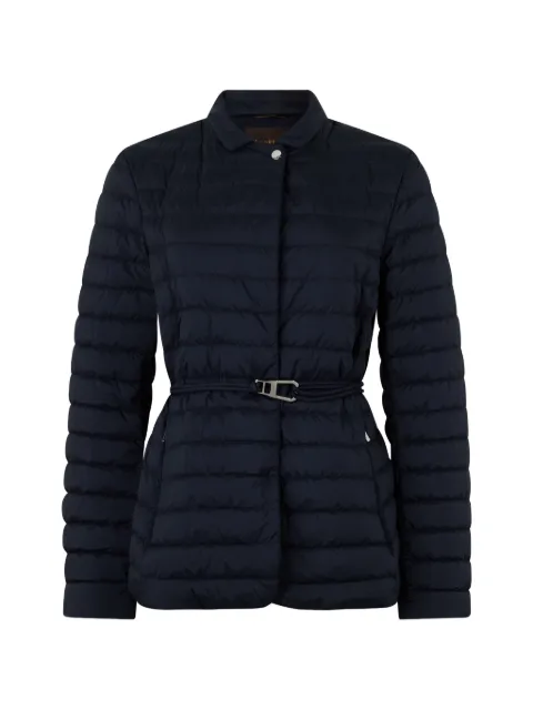 Moorer quilted belted puffer jacket Blue MODPI100254