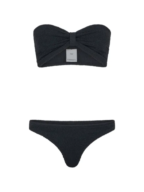 Hunza G Jean textured bikini Black JEAN