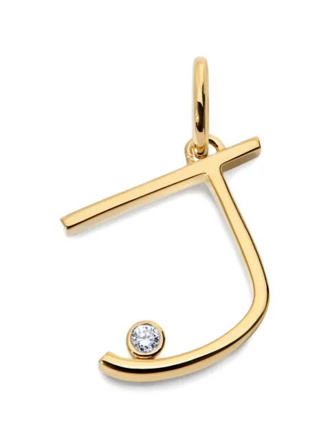 Monica Vinader Solitaire diamond initial pendant Gold GPPTVDIJLGD