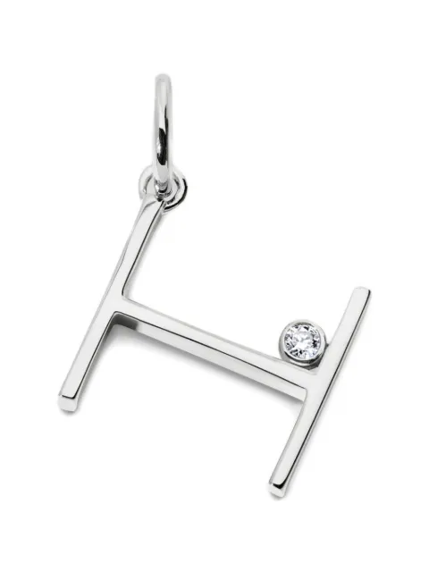 Monica Vinader diamond initial pendant Silver SSPTVDIHLGD