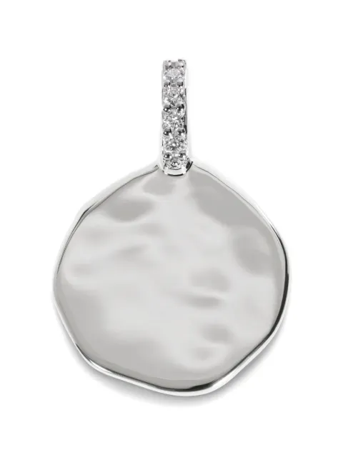 Monica Vinader diamond coin pendant Silver SSPTCOIPLGD