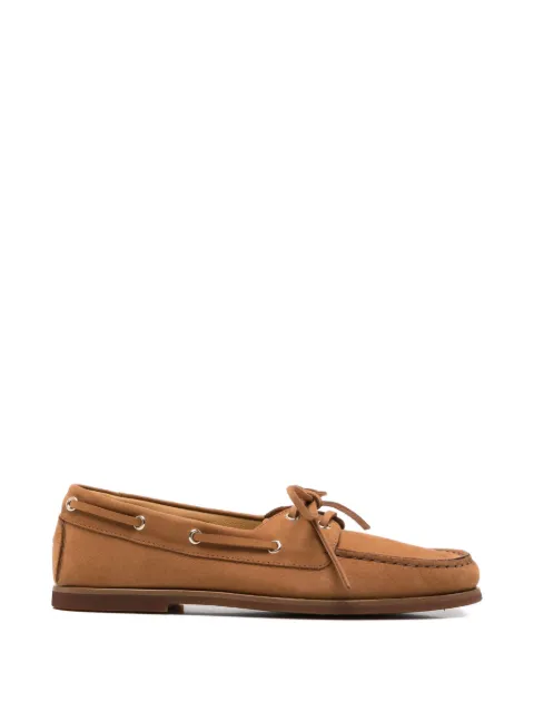 Henderson Baracco Zelia lace-up detail boat shoes Brown ZELIAN0