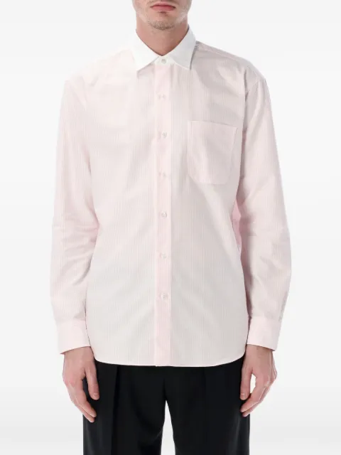 Salvatore Piccolo Alberto striped pocket shirt Pink ALBERTOLS3640