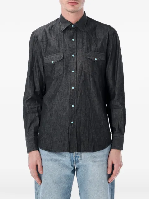 Salvatore Piccolo Texana pocket buttoned shirt Grey TEXANAOR1930