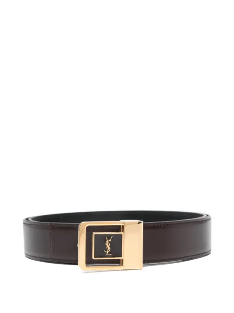 Saint Laurent buckle-logo belt Brown 847812AAB25
