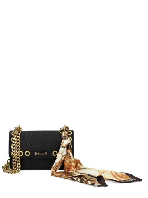 Just Cavalli logo-detail shoulder bag Black 80RA4BF4ZSB81