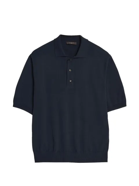 Zanone buttoned polo shirt Blue 810332ZY318