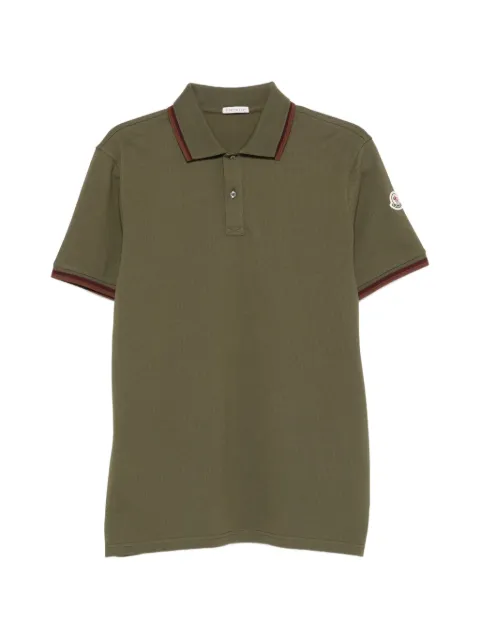 Moncler tipped polo shirt Green L10918A0000589A16