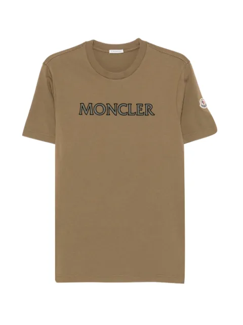 Moncler logo T-shirt Brown L10918C0007589B8U