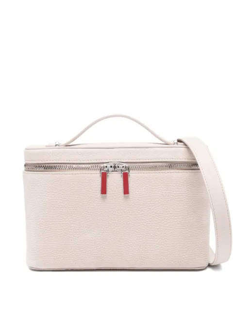 Christian Louboutin Djanis grained leather messenger bag Neutrals 1265278BG72