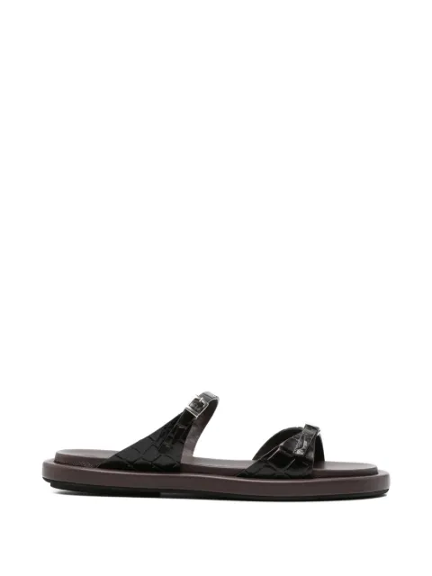 POEVE Laila buckle sandals Brown ARE14