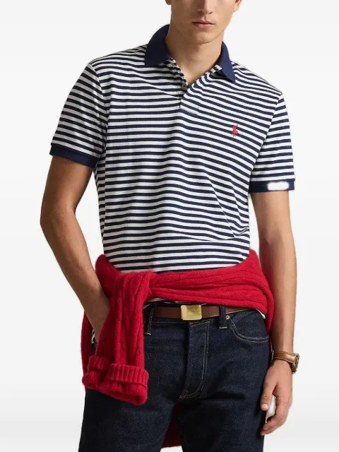 Polo Ralph Lauren striped piqué polo shirt Blue 710956682500
