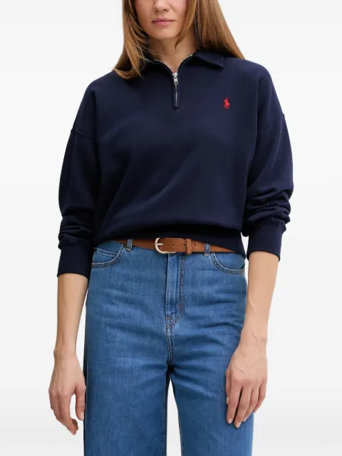 Polo Ralph Lauren logo-embroidered quarter-zip sweatshirt Grey 211B18685010