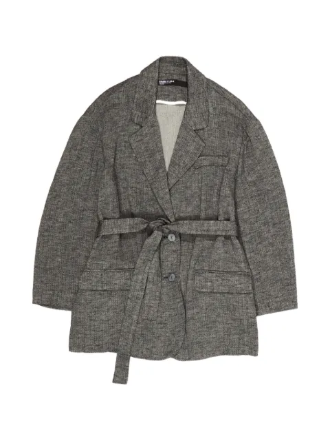 BIMBA Y LOLA grey cotton linen tailored jacket Grey 261BR405310010