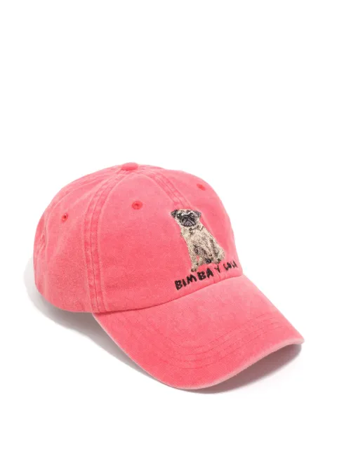 BIMBA Y LOLA Carlino embroidered baseball cap Pink 261BAGO3410200