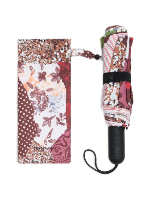 BIMBA Y LOLA patchwork-print umbrella Brown 261BAPG1910600