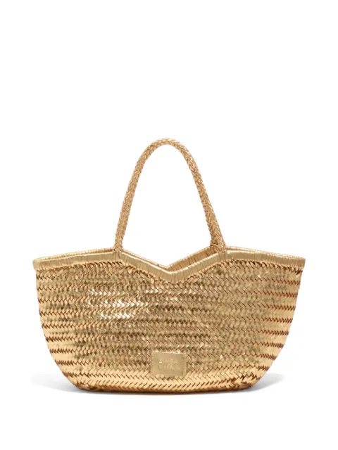 BIMBA Y LOLA woven top-handles large leather tote bag Gold 261BBFJ2U11140