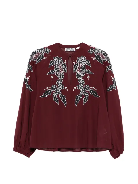 Essentiel Antwerp floral embroidered blouse Red ISHIMBAY