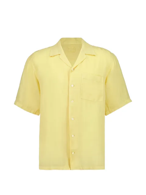 120% Lino pocket short-sleeve shirt Yellow 33ALIM19L30115000